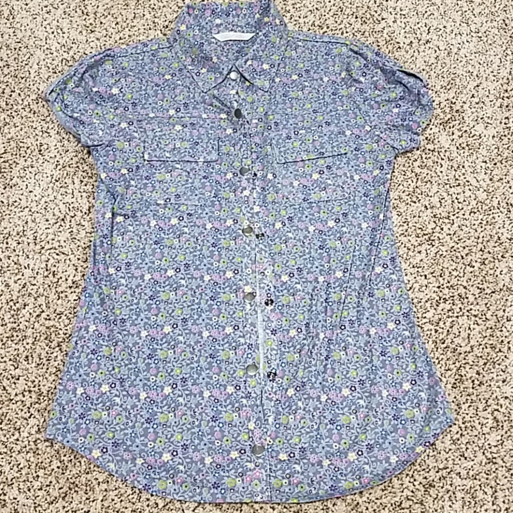 Derek Heart Button Up Short Sleeve Shirt